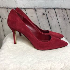 Red Suede Pump Heels | Lord and Taylor